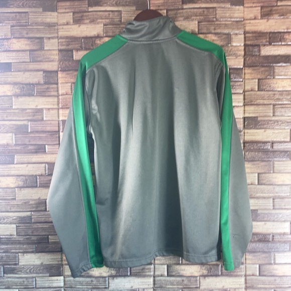 Pre Owned Large OVB Gray & Green Oregon Ducks 1/4 Zip Pull Over - Picture 3 of 9